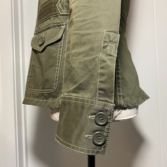 J. Crew Military Utility Jacket Olive Green Size XS 100% Cotton - Picture 5 of 10